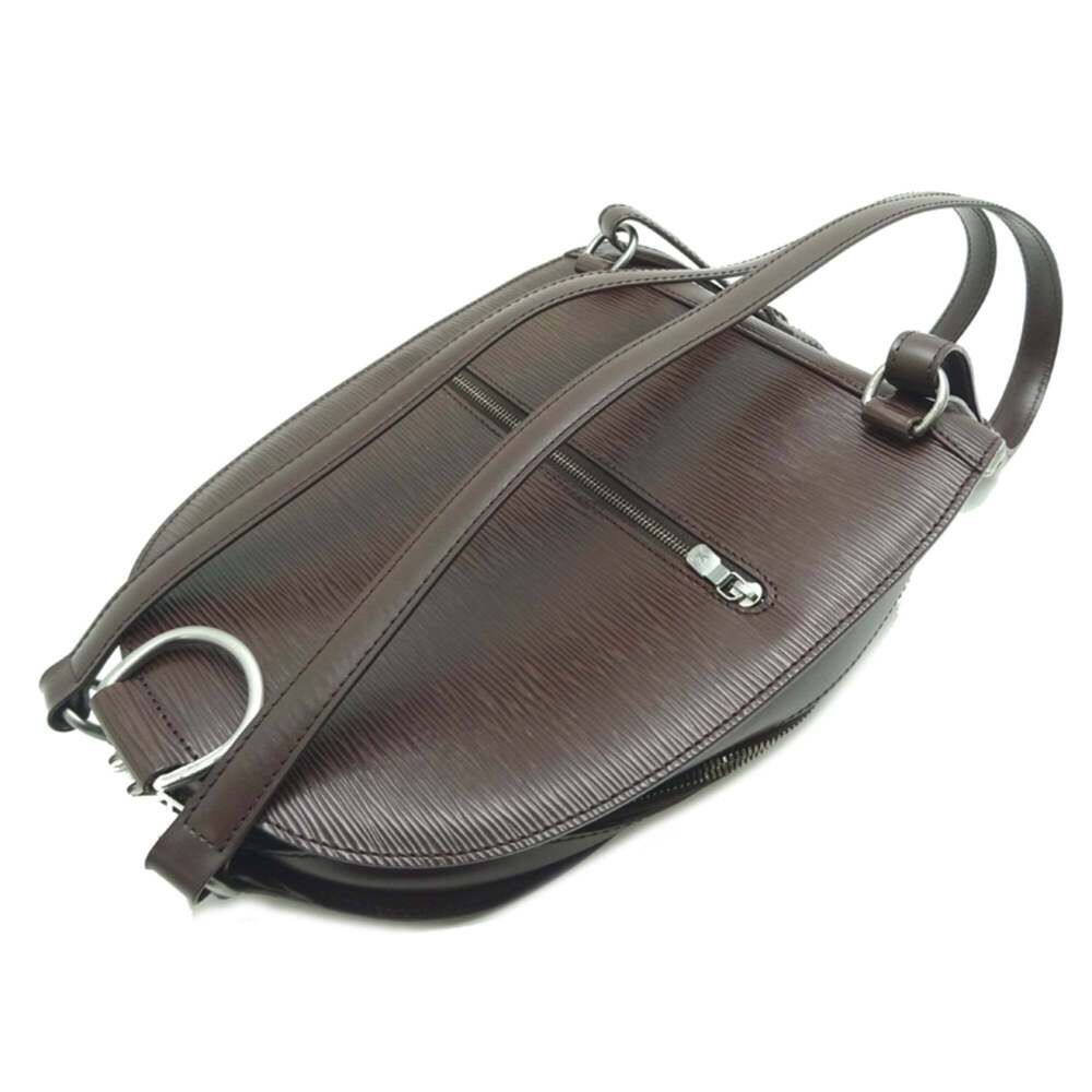 LOUIS VUITTON Authentic Brown Leather Backpack - Picture 4 of 9